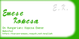 emese kopcsa business card